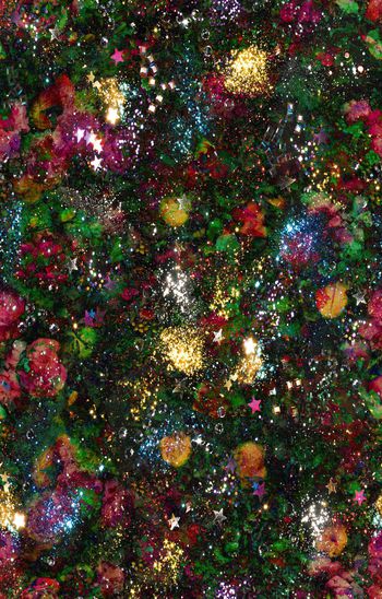 439904-珠光花卉绿叶植物