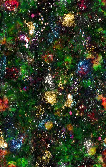 439905-珠光花卉绿叶植物