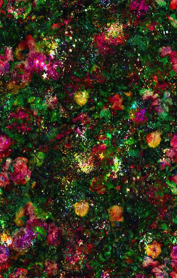 439906-珠光花卉绿叶植物