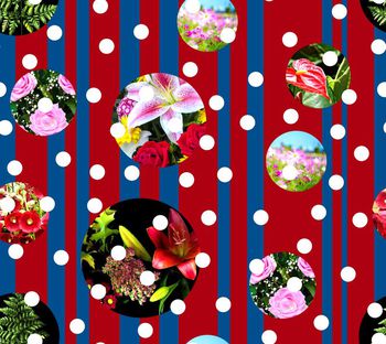 439917-花与圆点和线条的艺术