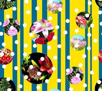 439918-花与圆点和线条的艺术