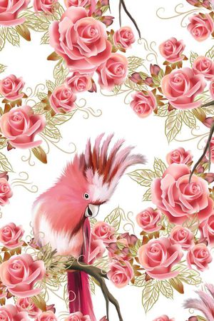 花鸟印花华亿平台图片