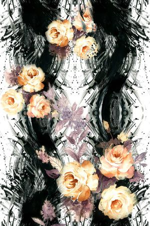 黑白灰印花华亿平台图片