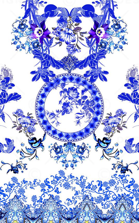 中国风印花华亿平台图片