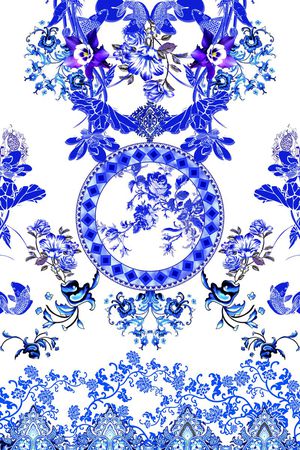 中国风印花华亿平台图片