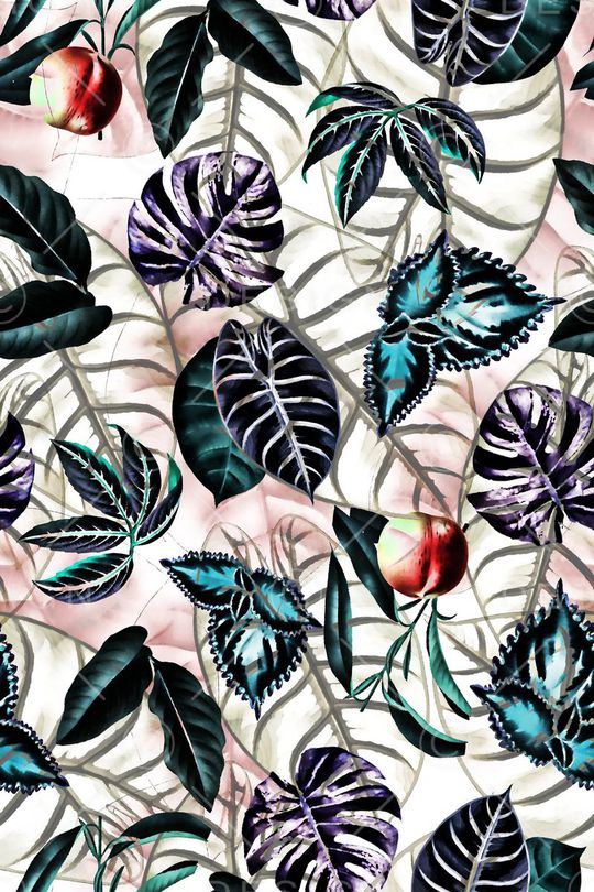 热带风情印花华亿平台图片