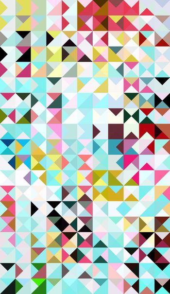 439993-简洁清新几何三角水晶方格子组合女装