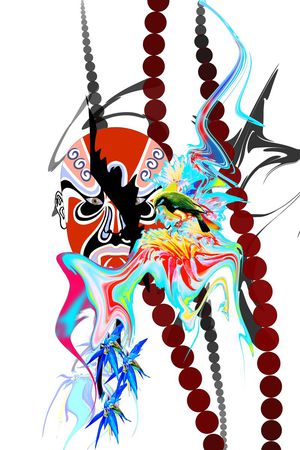 中国风印花华亿平台图片