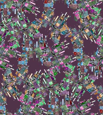 440070-时尚抽象拼贴蝴蝶数码印花