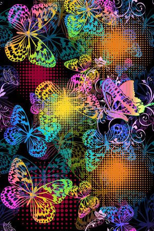 绚丽矢量印花华亿平台图片