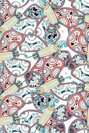 抽象线条印花华亿平台图片