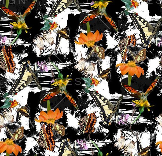 花卉印花华亿平台图片