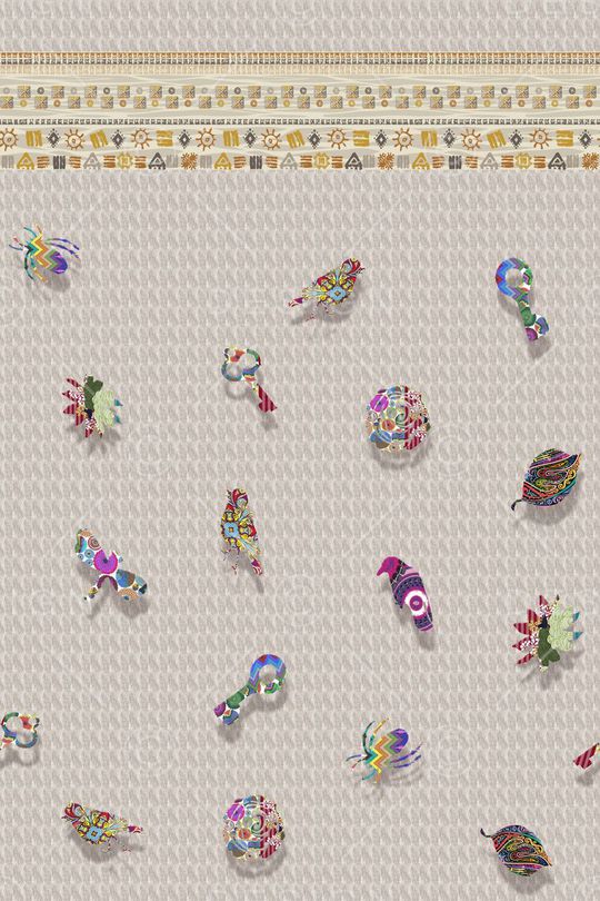 麻纹底印花华亿平台图片