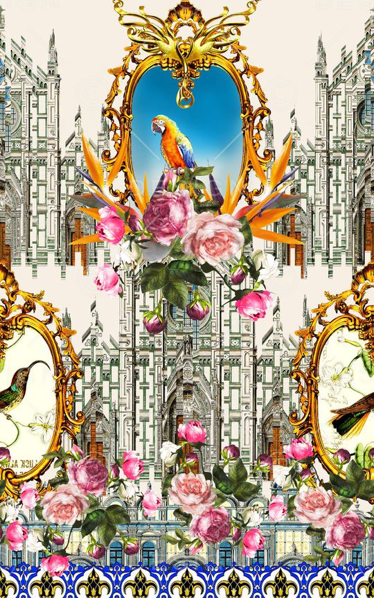 欧式印花华亿平台图片