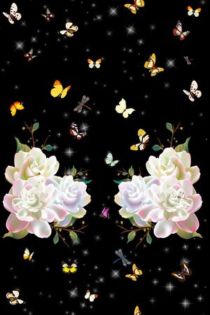 白花印花华亿平台图片