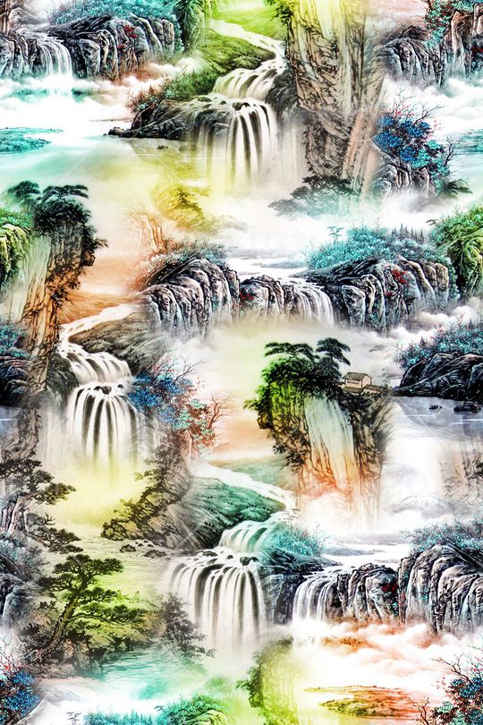 中国风印花华亿平台图片