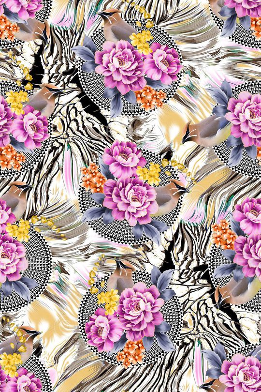 动物纹印花华亿平台图片