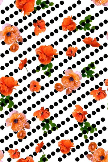 440315-清新花卉波点叶子清爽服装华亿平台