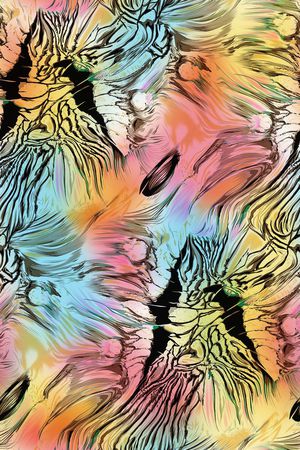 彩色乱纹印花华亿平台图片