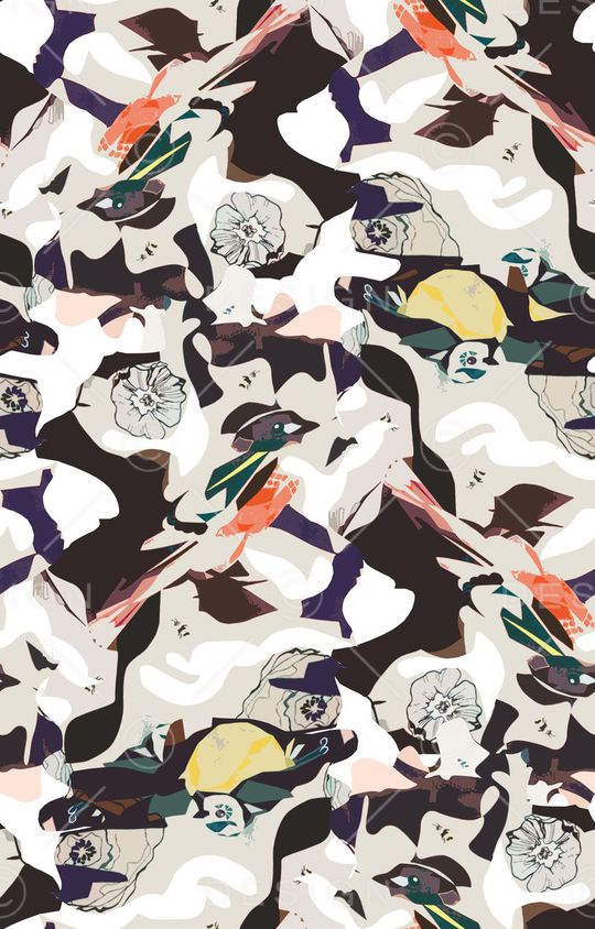 抽象印花华亿平台图片