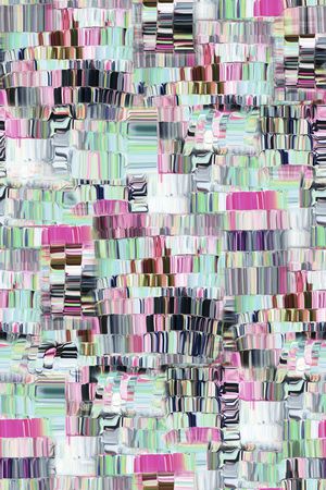 抽象扭曲、小方块、几何印花华亿平台图片