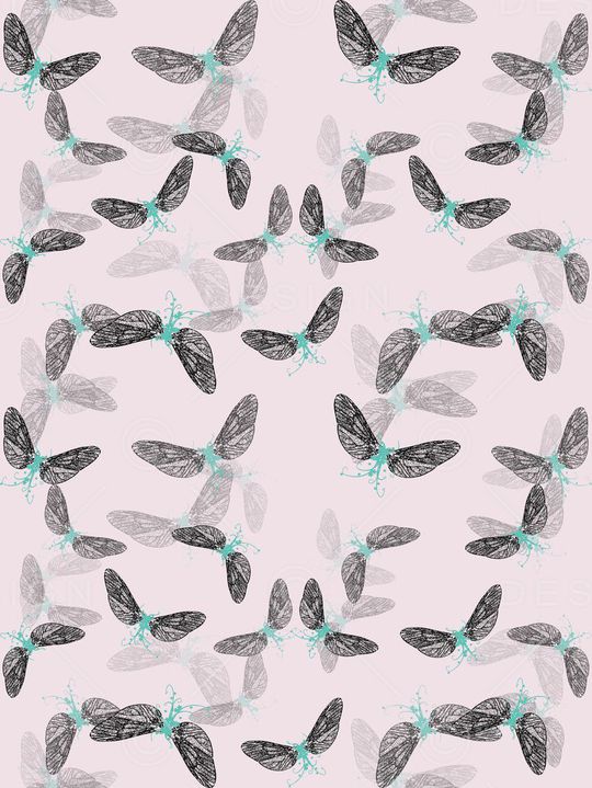 蝴蝶印花华亿平台图片