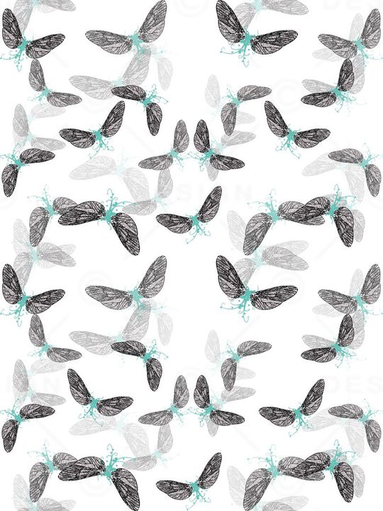 蝴蝶印花华亿平台图片