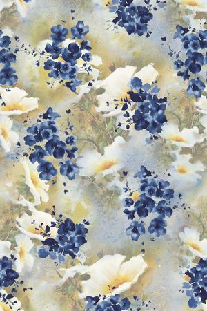 水墨印花华亿平台图片