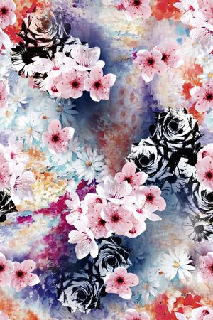 冷调暗花印花华亿平台图片