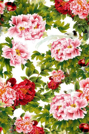 花鸟印花华亿平台图片