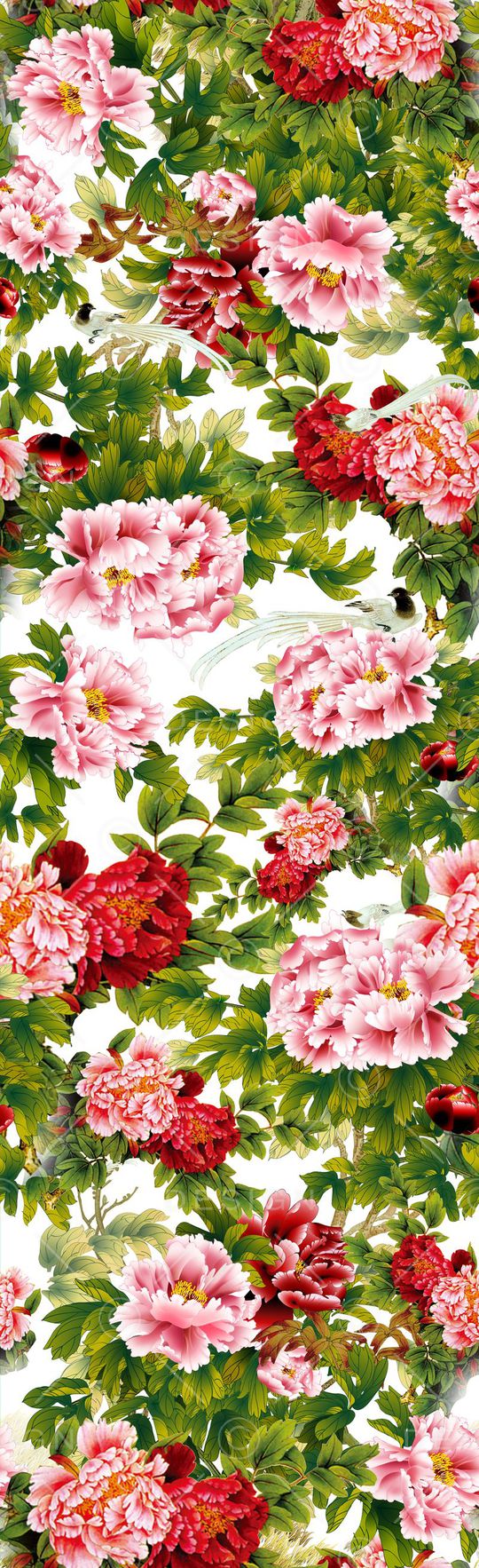 花鸟印花华亿平台图片