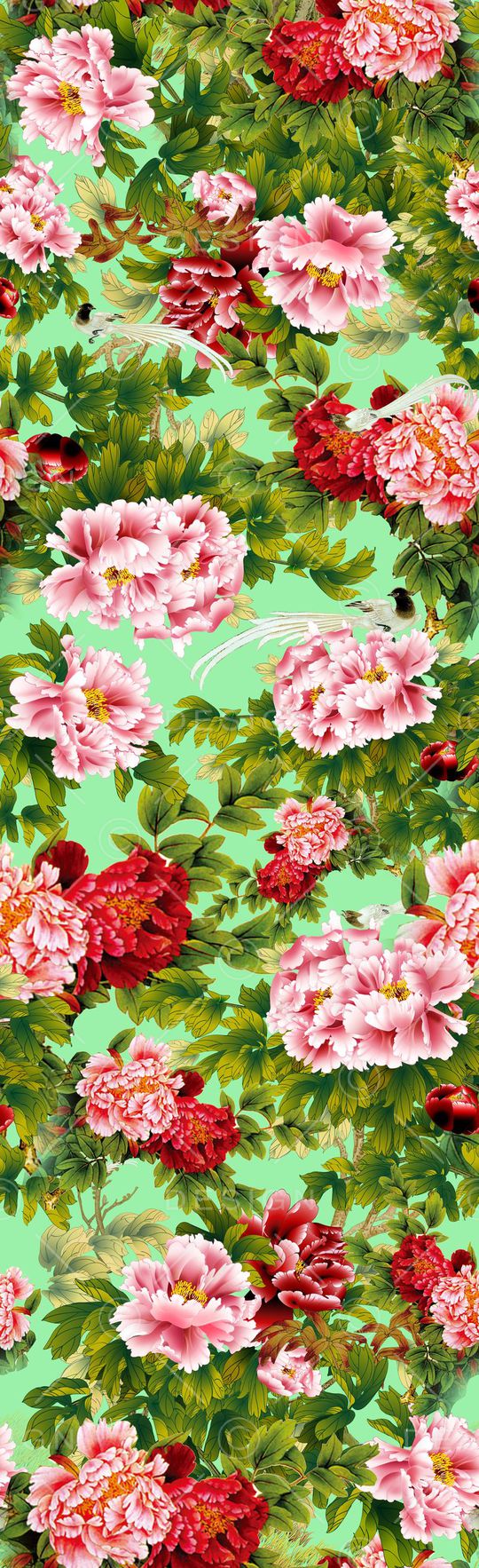 花鸟印花华亿平台图片