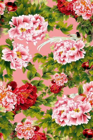 花鸟印花华亿平台图片