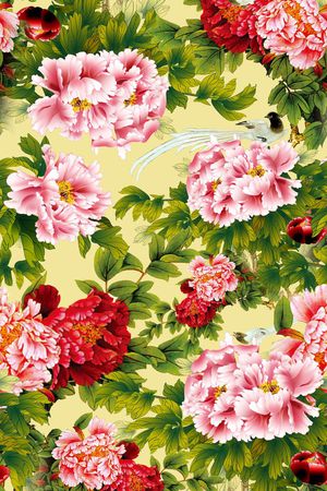 花鸟印花华亿平台图片