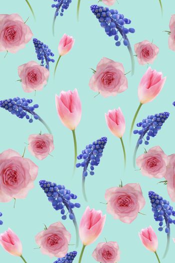 440688-纯净大方，清新干净花卉，窗帘印花，