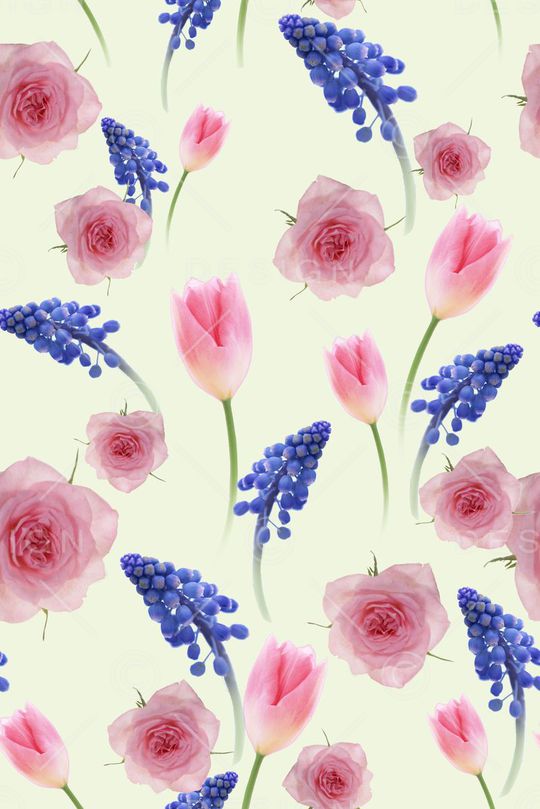 梦幻的花卉印花华亿平台图片