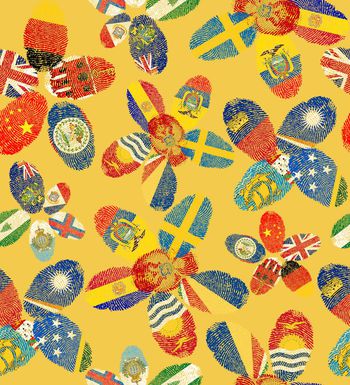 440740-时尚潮流世界国家国旗指纹印花