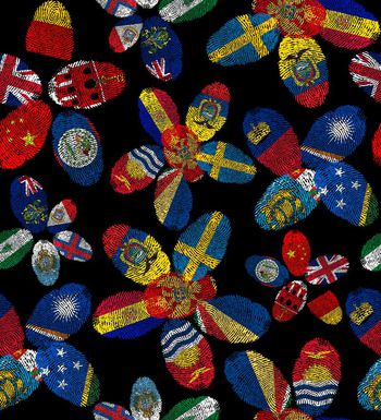 440741-时尚潮流世界国家国旗指纹印花