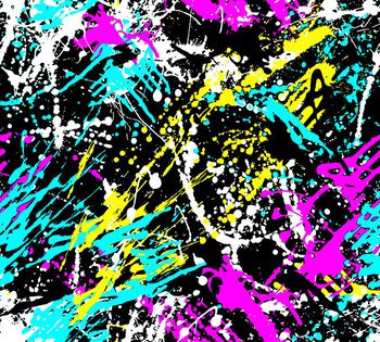 440867-油墨喷溅油漆泼洒彩色泼墨女装连衣裙