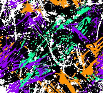 440868-油墨喷溅油漆泼洒彩色泼墨女装连衣裙