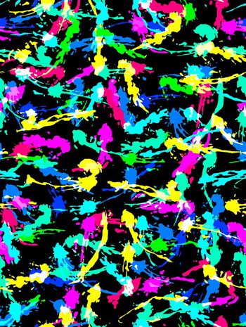 440893-油墨喷溅油漆泼洒笔触点彩女装休闲裤