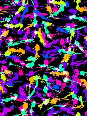 440894-油墨喷溅油漆泼洒笔触点彩女装休闲裤