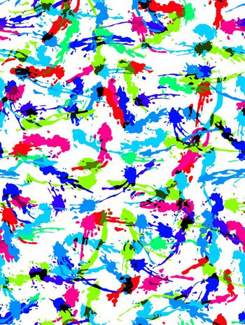 440895-油墨喷溅油漆泼洒笔触点彩女装休闲裤