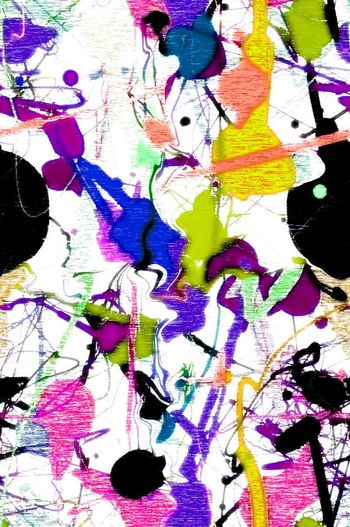 440943-笔画油漆喷溅绘画铜板版画效果自由笔