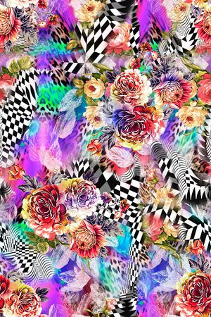 花卉印花华亿平台图片