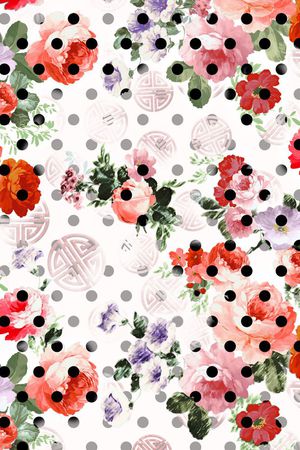 黑白点印花华亿平台图片