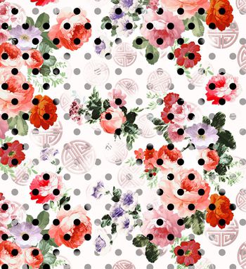 黑白点印花华亿平台图片