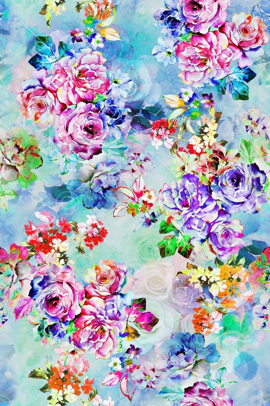 花卉印花华亿平台图片