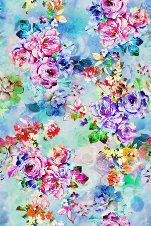 花卉印花华亿平台图片