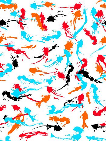 441040-油墨喷溅油漆泼洒笔触点彩直筒裤女装